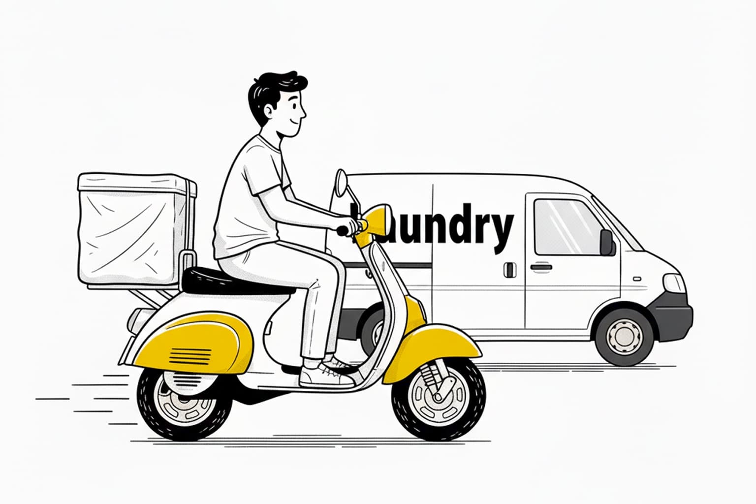 Uber delivery illustration